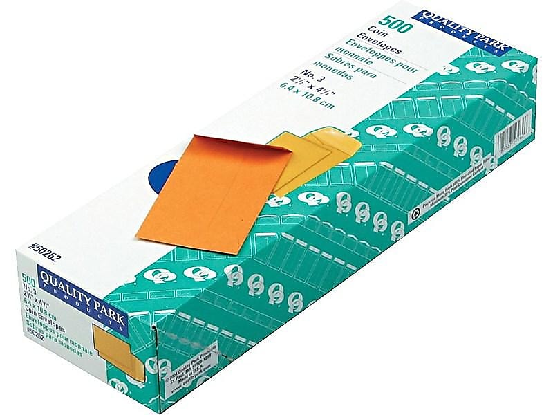 Quality Park Kraft #3 Envelope 2 1/2" x 4 1/4", Brown, 500/Box (QUA50262)