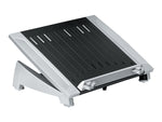 Fellowes Office Suites Plastic Laptop Riser, 6.5" x 15.06" x 10.5", Black/Silver (8036701)