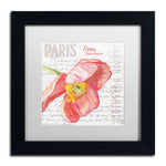 Trademark Fine Art Jennifer Redstreake 'Paris Botanique Red Poppy' 11" x 11" Matted Framed Art Print (886511944312)