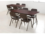 ICEBERG Premium Folding Table, 60" x 30", Mahogany (55214)