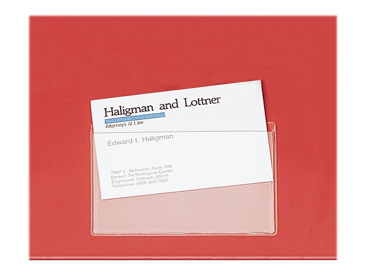 Cardinal HOLDit! Business Card Poly Binder Pockets, Clear, 10/Pack (CRD 21500CB)