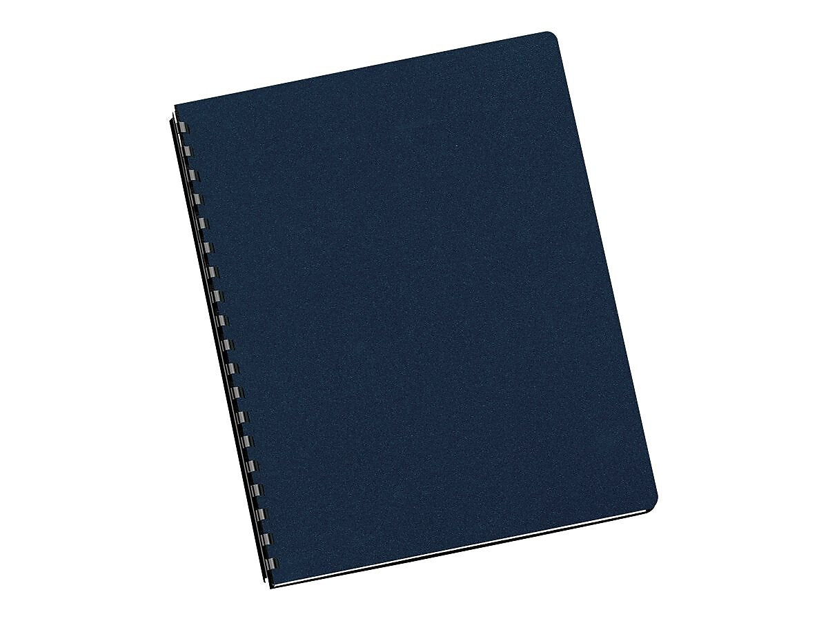Fellowes Futura Presentation Covers Oversize Presentation Covers, 8.75"W x 11.25"H, Navy, 25 Pack (5224801)