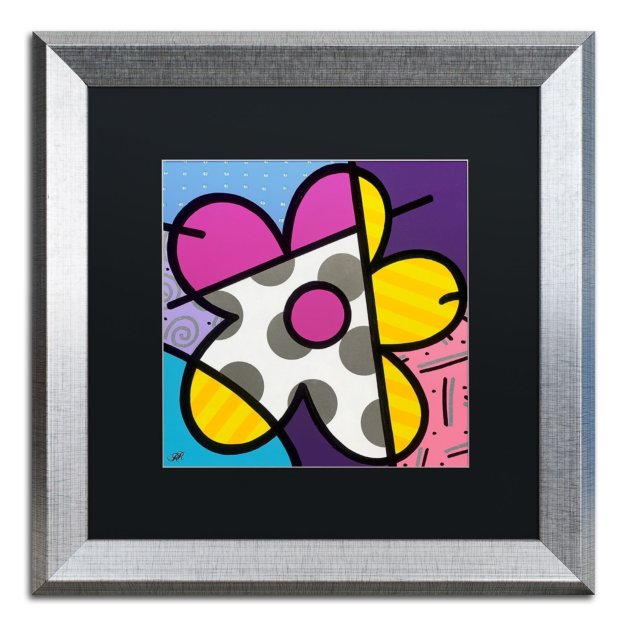 Trademark Fine Art Roberto Rafael 'Big Flower II' 16" x 16" Matted Framed Art Print (190836279845)