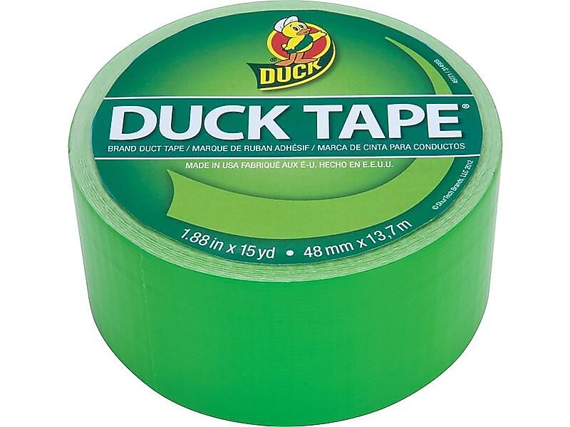 Duck Heavy Duty Duct Tape, 1.88" x 15 yds., Neon Green (1265018)
