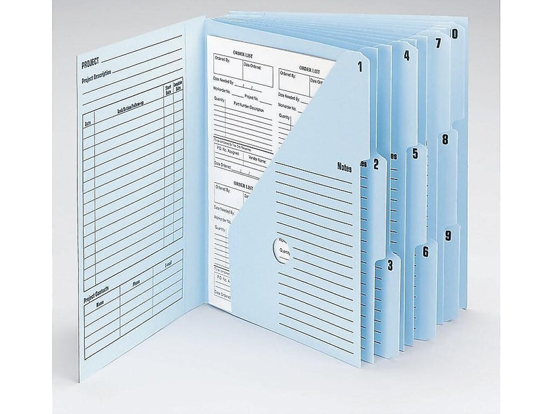 Smead Cardboard Indexed Desk File, Numerical Index, Navy/Lake Blue (89200)