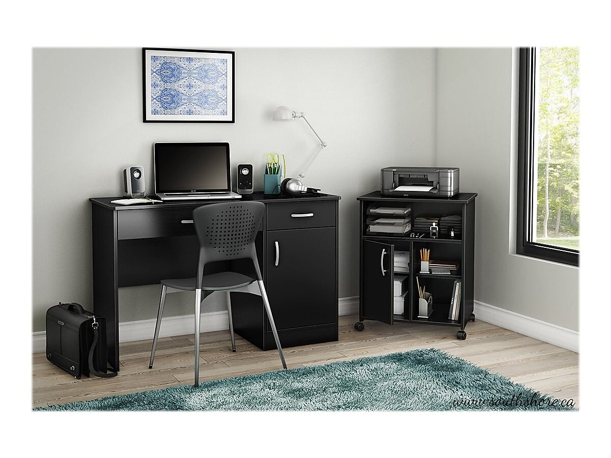 South Shore Axess Printer Cart, Pure Black (7270691)