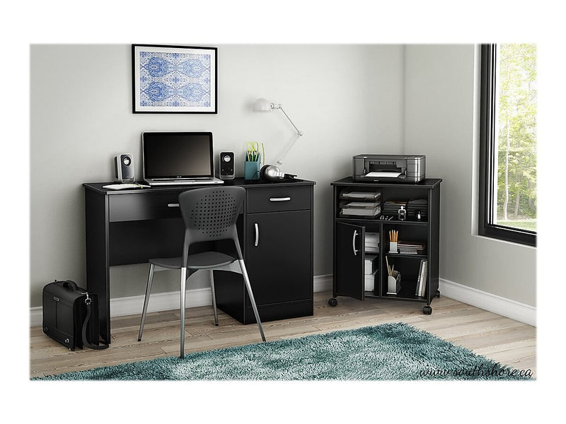South Shore Axess Printer Cart, Pure Black (7270691)