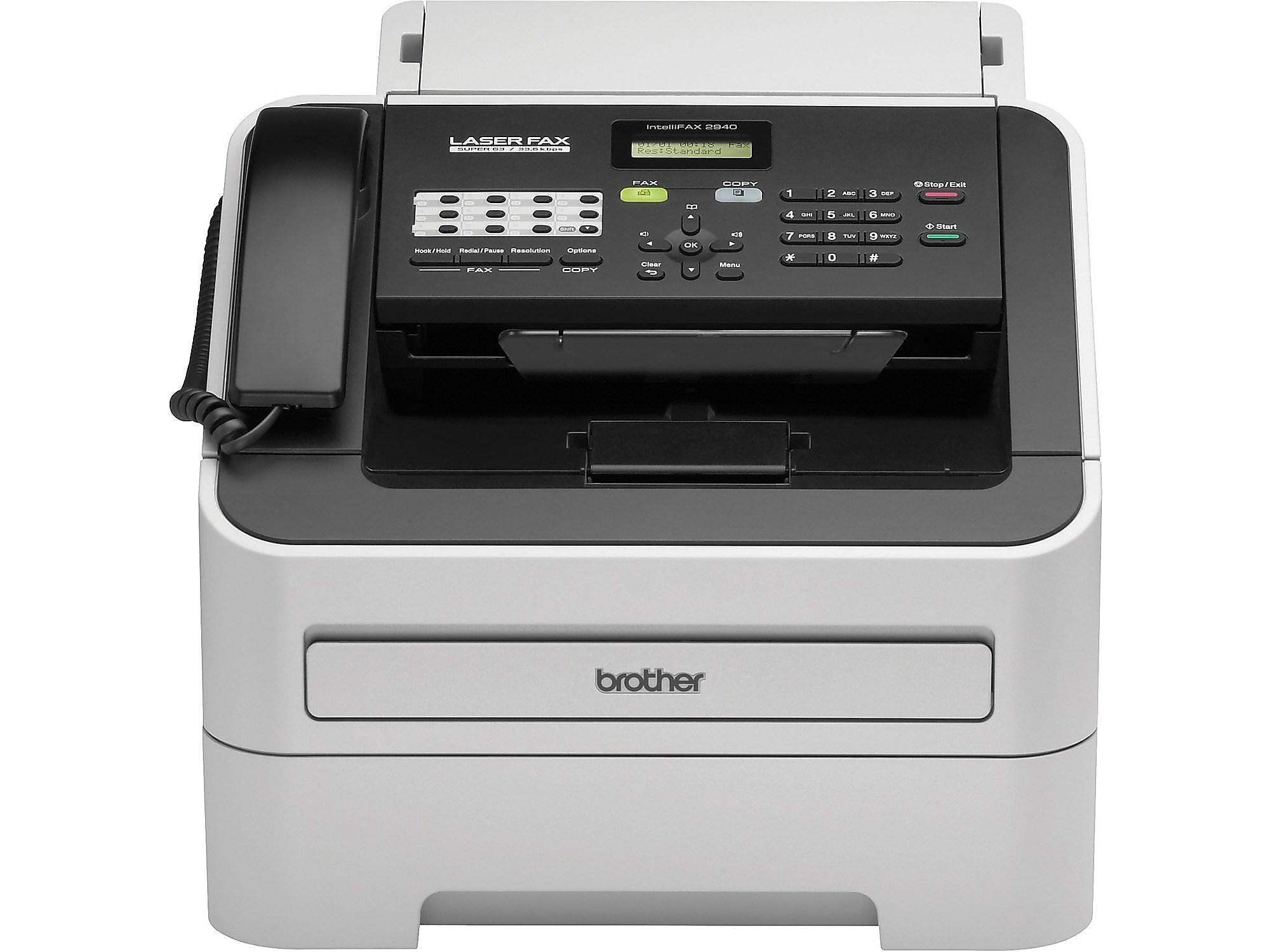 Brother IntelliFAX 2940 Laser Fax Machine, Gray/Black (FAX2940)