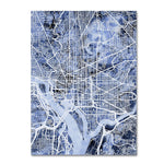 Trademark Fine Art Michael Tompsett 'Washington DC Street Map B&W' 14" x 19" Canvas Stretched (190836020553)
