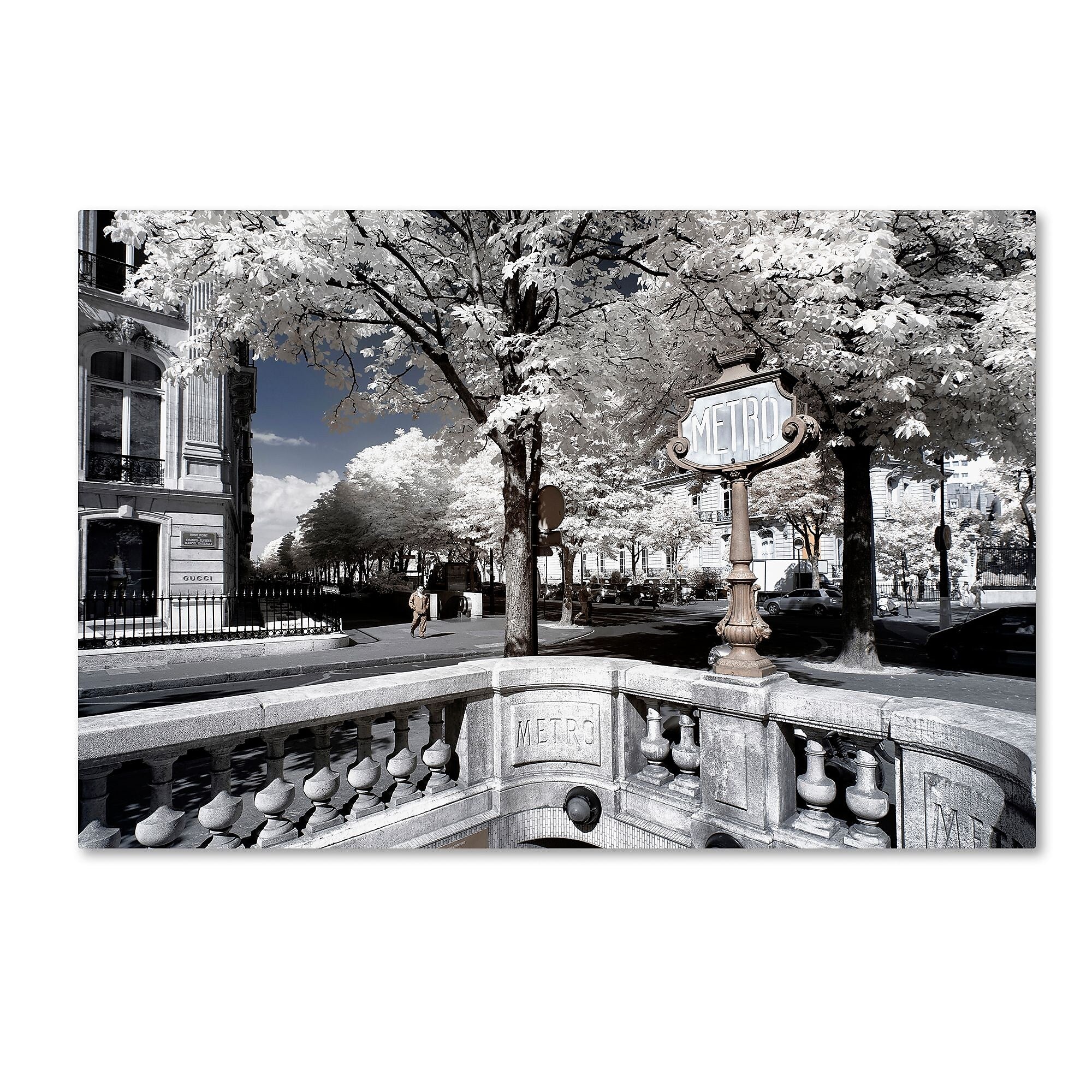 Trademark Fine Art Philippe Hugonnard 'Another Look at Paris XII' 12" x 19" Canvas Stretched Art Print (190836043095)