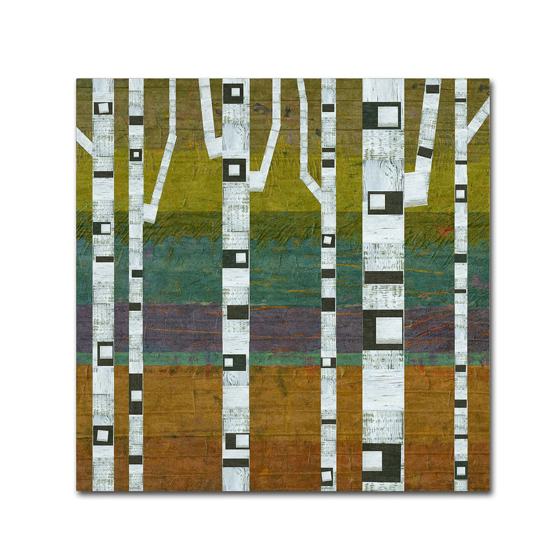 Trademark Fine Art Michelle Calkins 'Birches 2.0' 14" x 14" Canvas Stretched (190836070541)