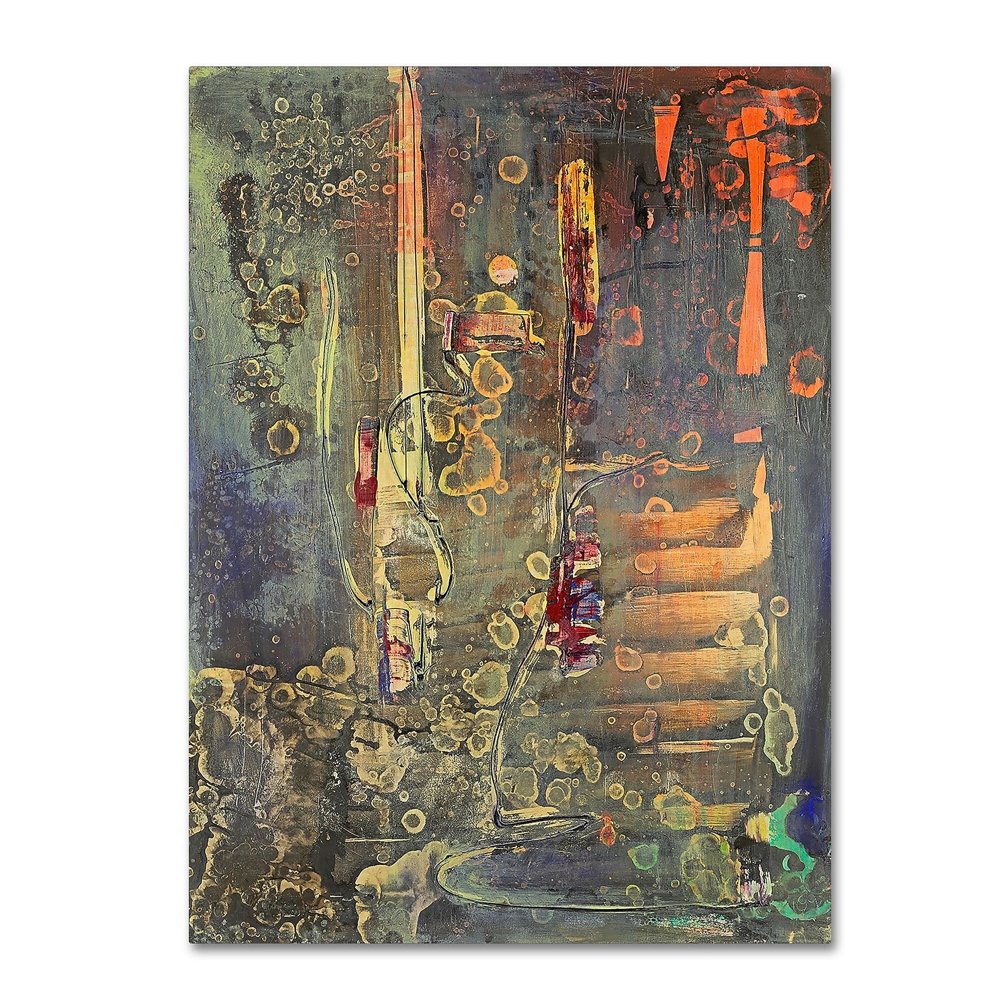 Trademark Fine Art Pat Saunders-White 'Into The Dark' 14" x 19" Canvas Stretched Art Print (190836060351)