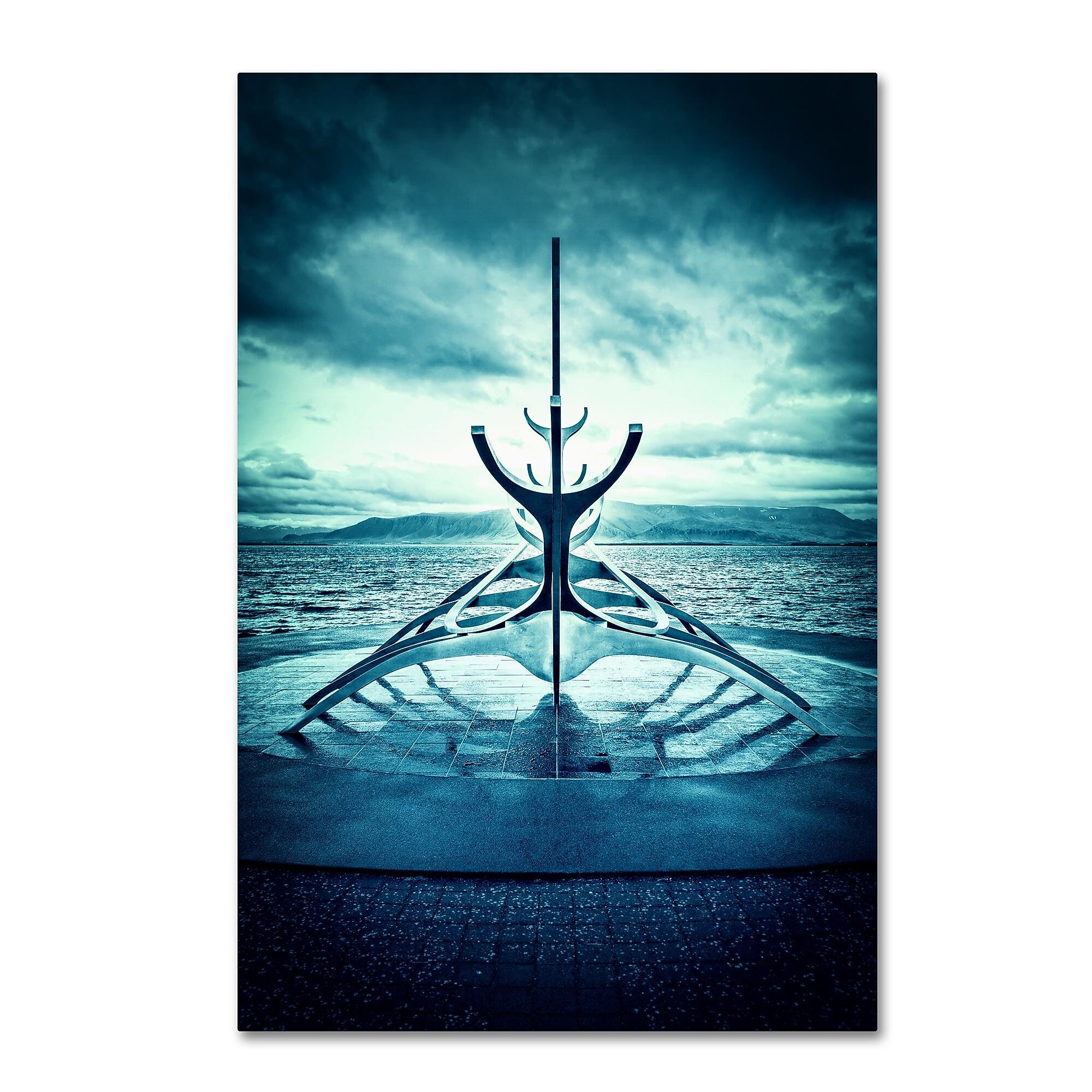 Trademark Fine Art Philippe Sainte-Laudy 'Viking Ship' 12" x 19" Canvas Stretched (190836332588)