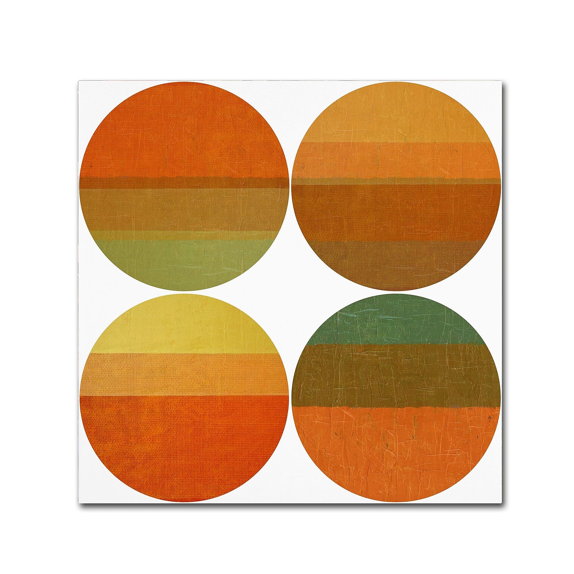 Trademark Fine Art Michelle Calkins 'Four Suns' 18" x 18" Canvas Stretched Art Print (190836072798)