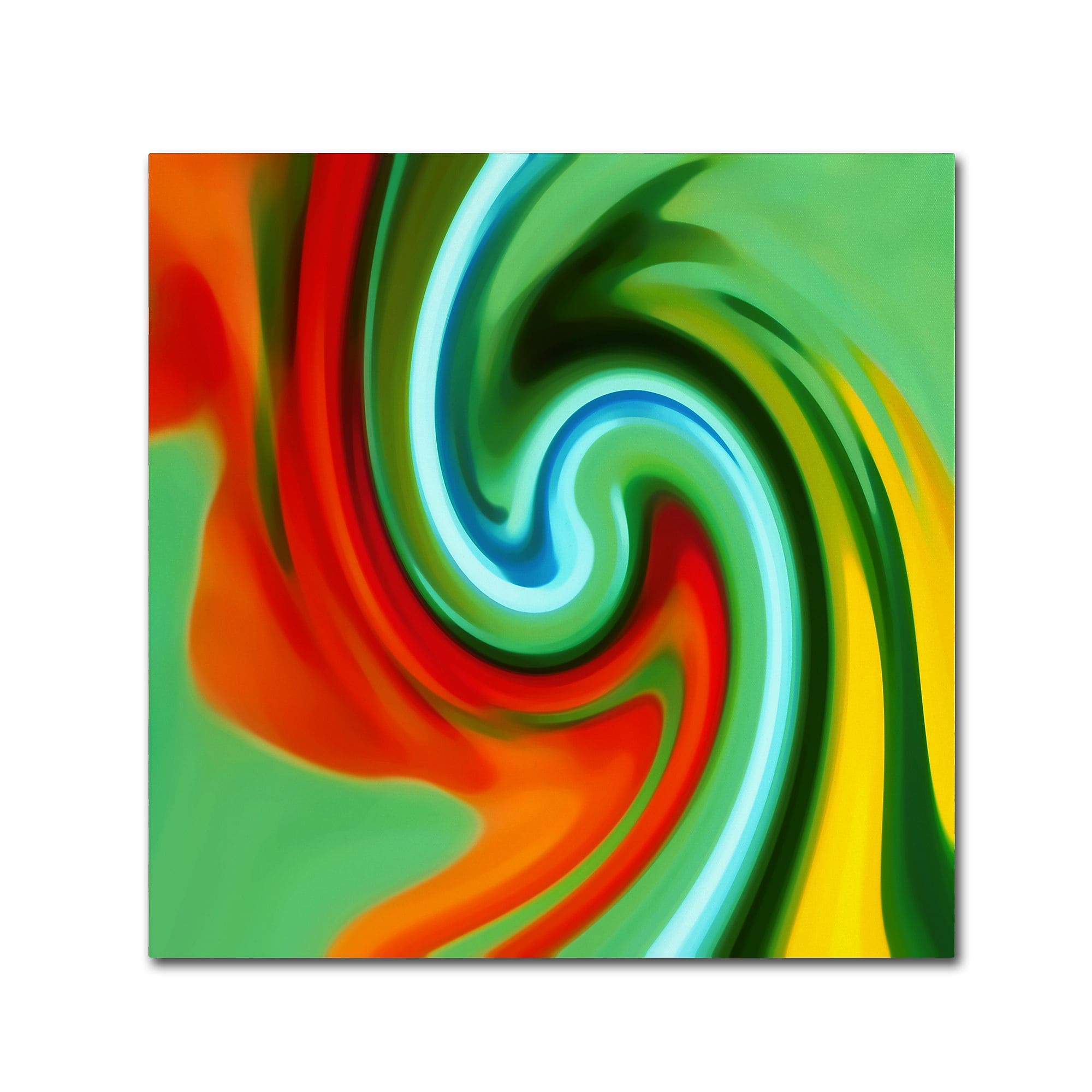 Trademark Fine Art Amy Vangsgard 'Abstract Flower Unfurling Square 2' 18" x 18" Canvas Stretched Art Print (886511933460)