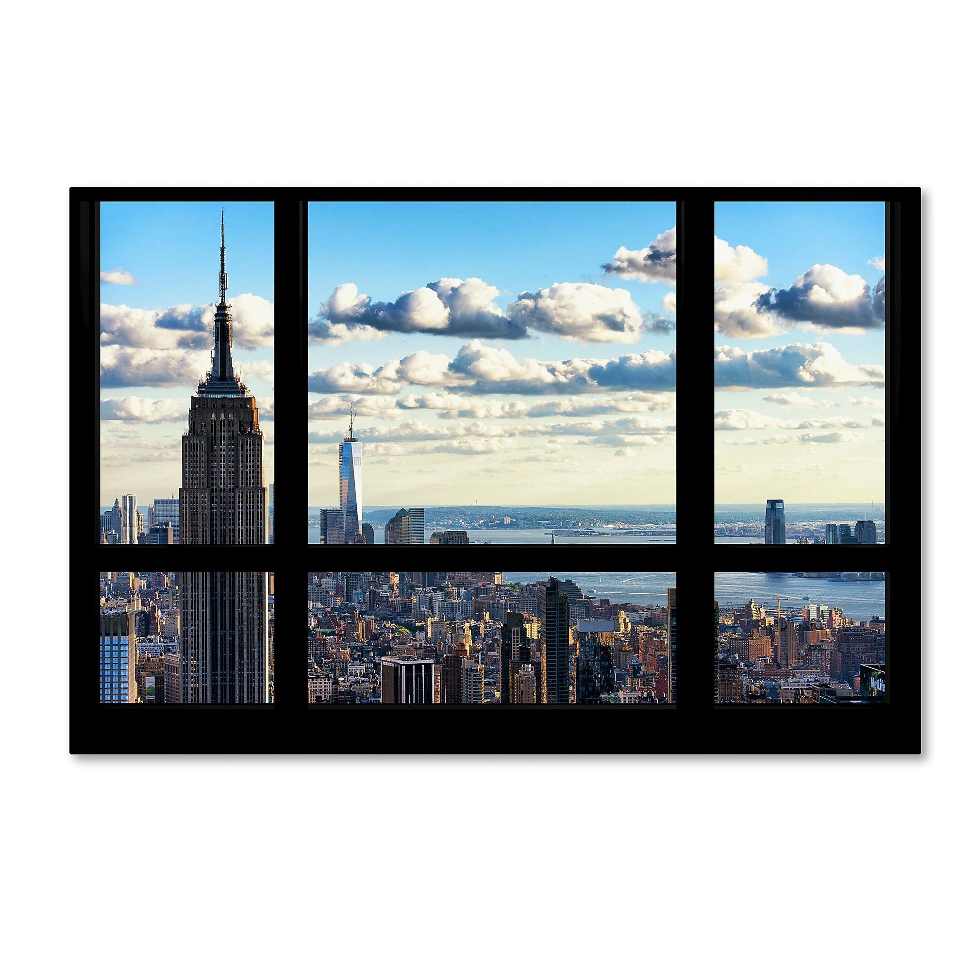 Trademark Fine Art Philippe Hugonnard 'Window View Manhattan' 12" x 19" Canvas Stretched (190836050338)
