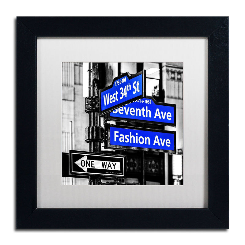 Trademark Fine Art Philippe Hugonnard 'NYC Signs' 11" x 11" Matted Framed (190836118571)