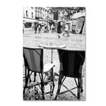 Trademark Fine Art Yale Gurney 'Paris Cafe for 2' 12" x 19" Canvas Stretched Art Print (190836241958)