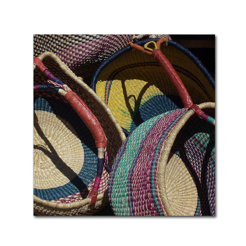 Trademark Fine Art Pat Saunders-White 'Cheyenne Baskets' 18" x 18" Canvas Stretched (190836057962)