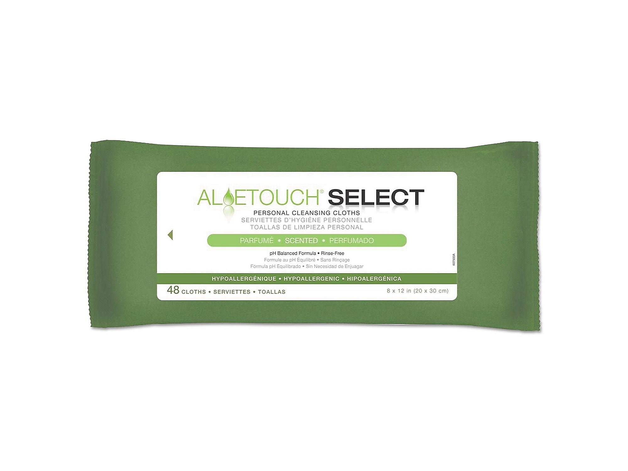 Medline Aloetouch Wipes, 48 Wipes/Pack 12 Packs/Case (MSC263625)