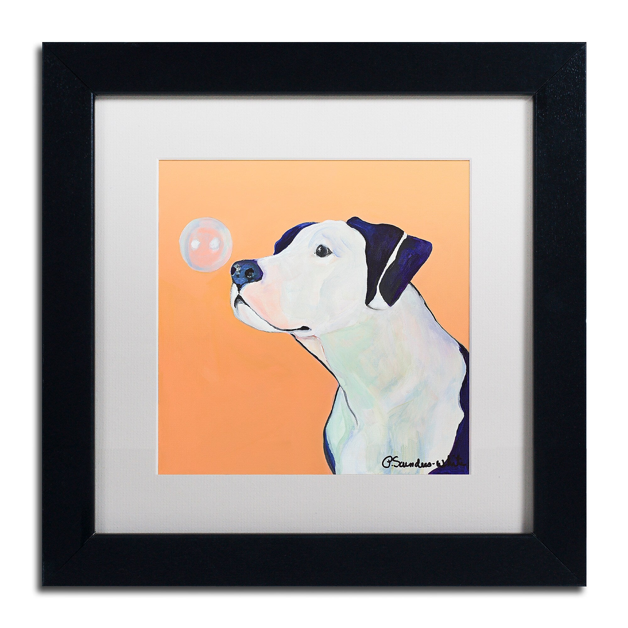 Trademark Fine Art Pat Saunders-White 'Fascination' 11" x 11" Matted Framed (190836060009)