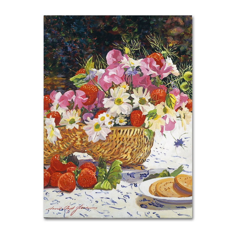 Trademark Fine Art David Lloyd Glover 'The Summer Picnic' 14" x 19" Canvas Stretched Art Print (190836188123)