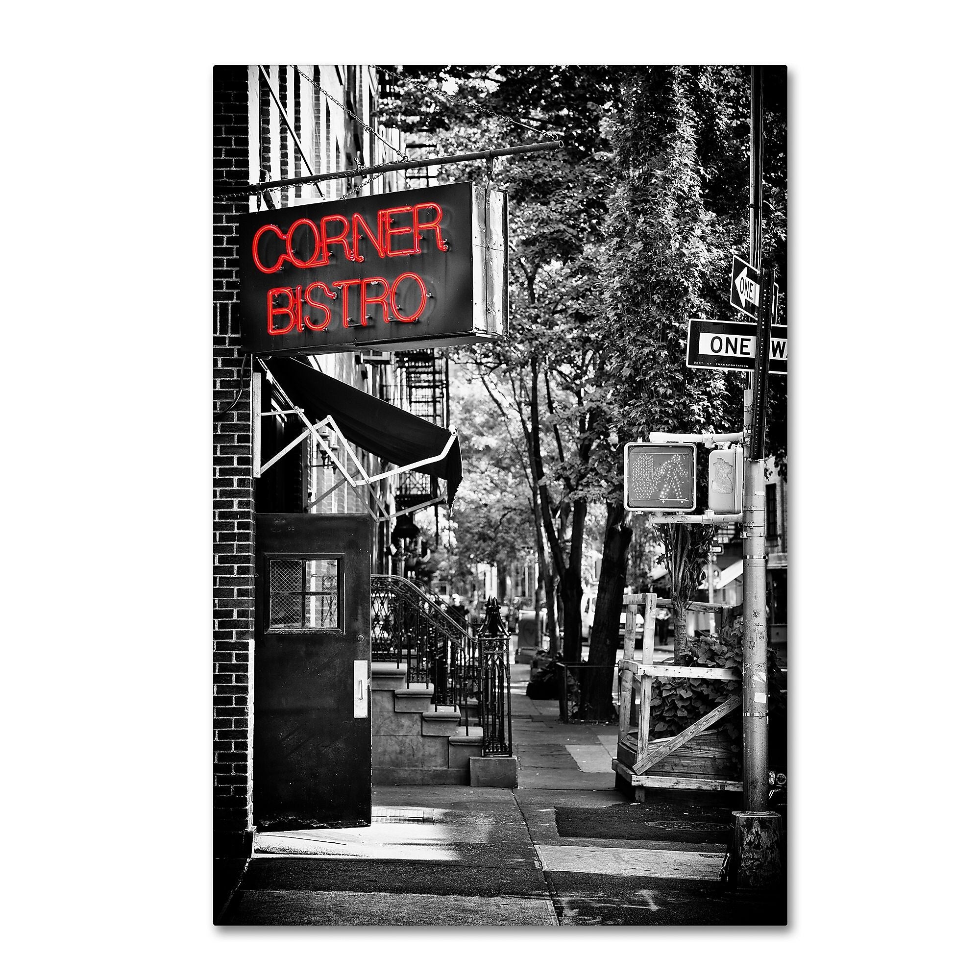 Trademark Fine Art Philippe Hugonnard 'NYC Bistro' 12" x 19" Canvas Stretched Art Print (190836117802)