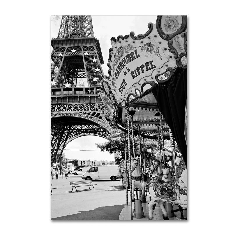 Trademark Fine Art Philippe Hugonnard 'Carrousel de la Tour Eiffel' 12" x 19" Canvas Stretched Art Print (190836048717)
