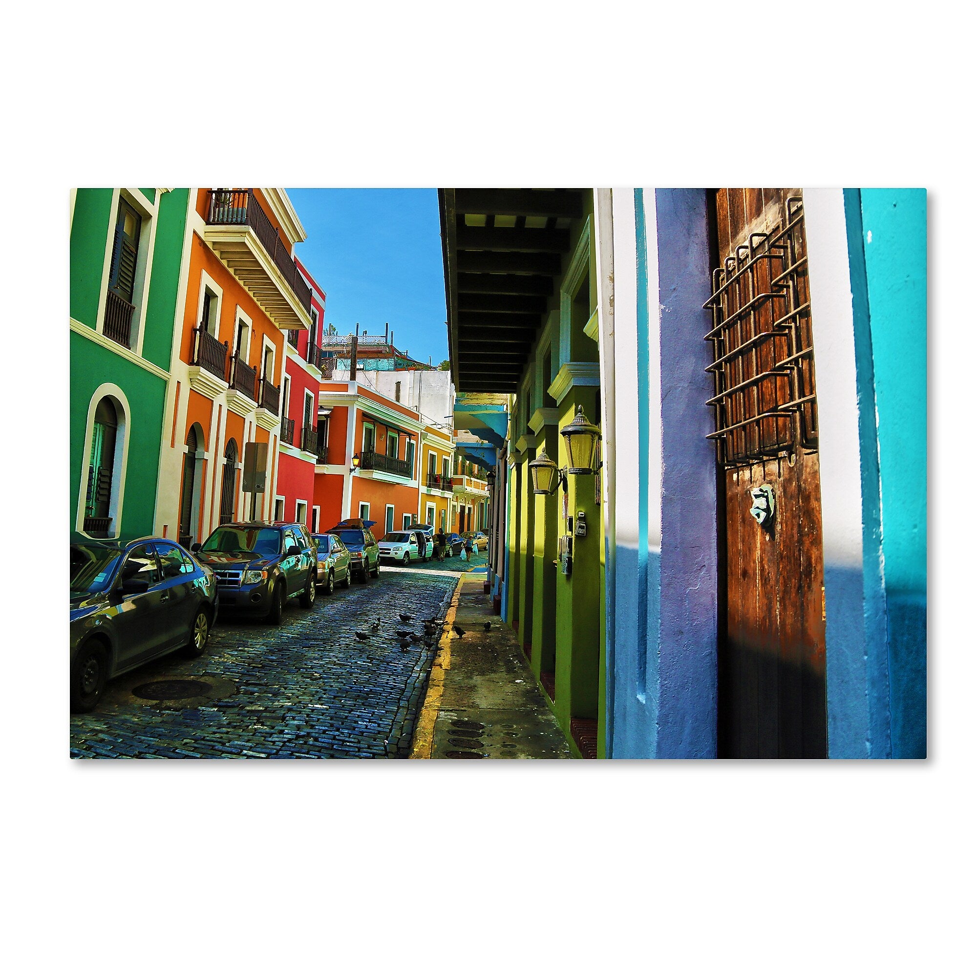Trademark Fine Art CATeyes 'Old San Juan 11' 12" x 19" Canvas Stretched (190836039678)