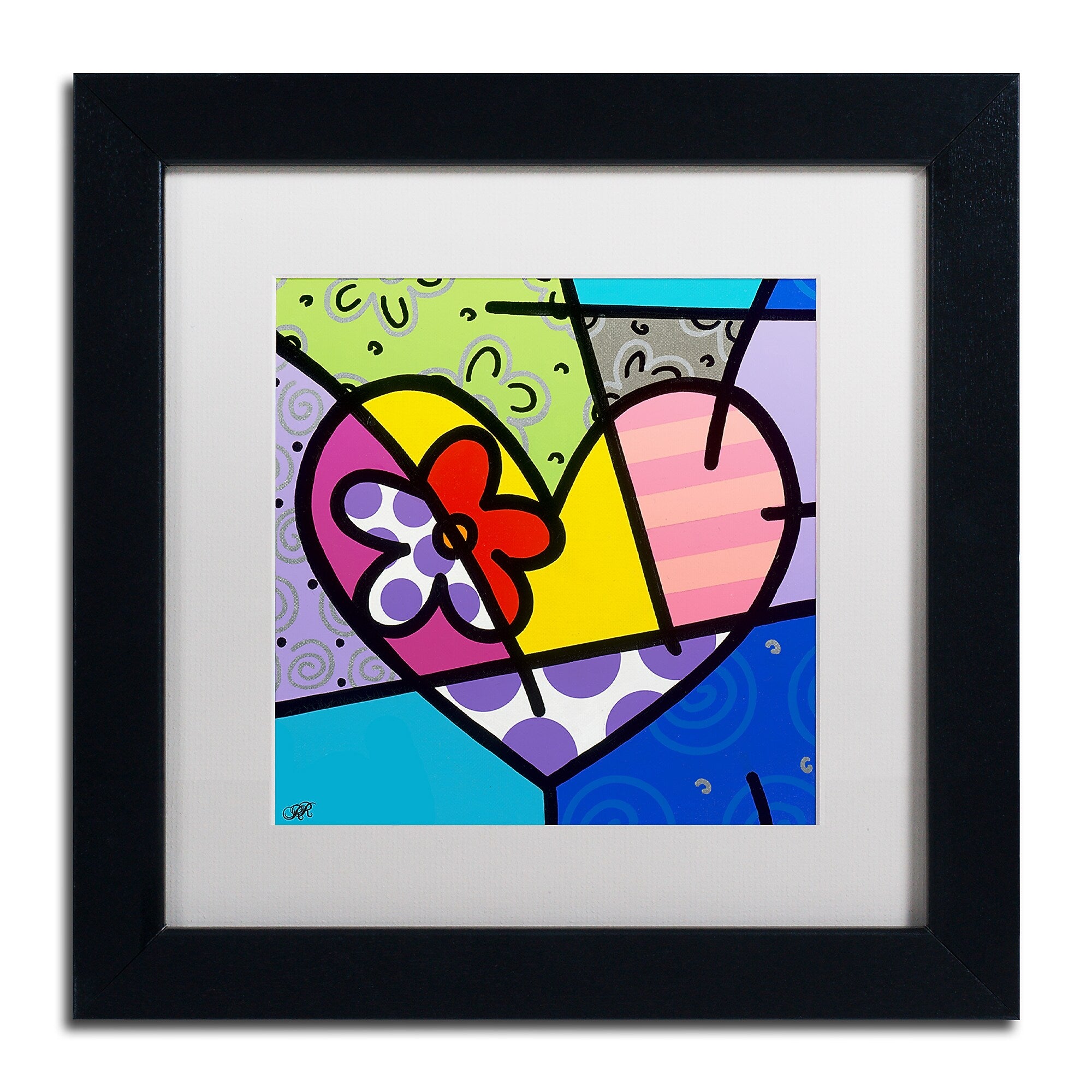 Trademark Fine Art Roberto Rafael 'Big Heart III' 11" x 11" Matted Framed (190836280636)