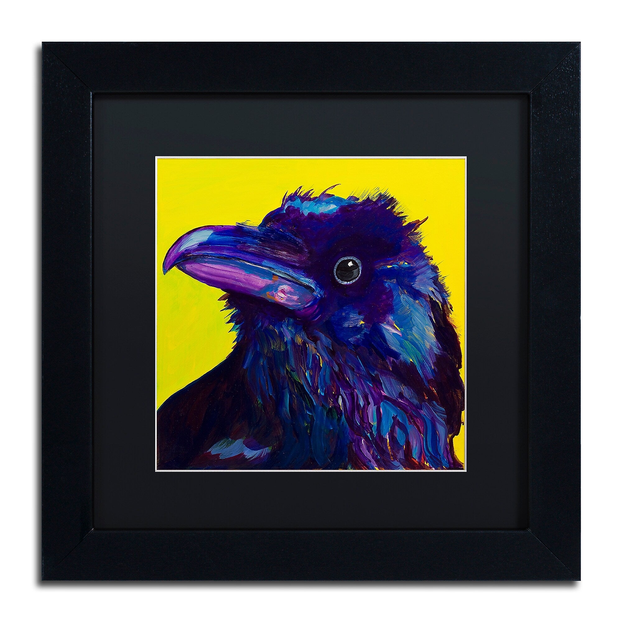 Trademark Fine Art Pat Saunders-White 'Corvus' 11" x 11" Matted Framed (190836058396)