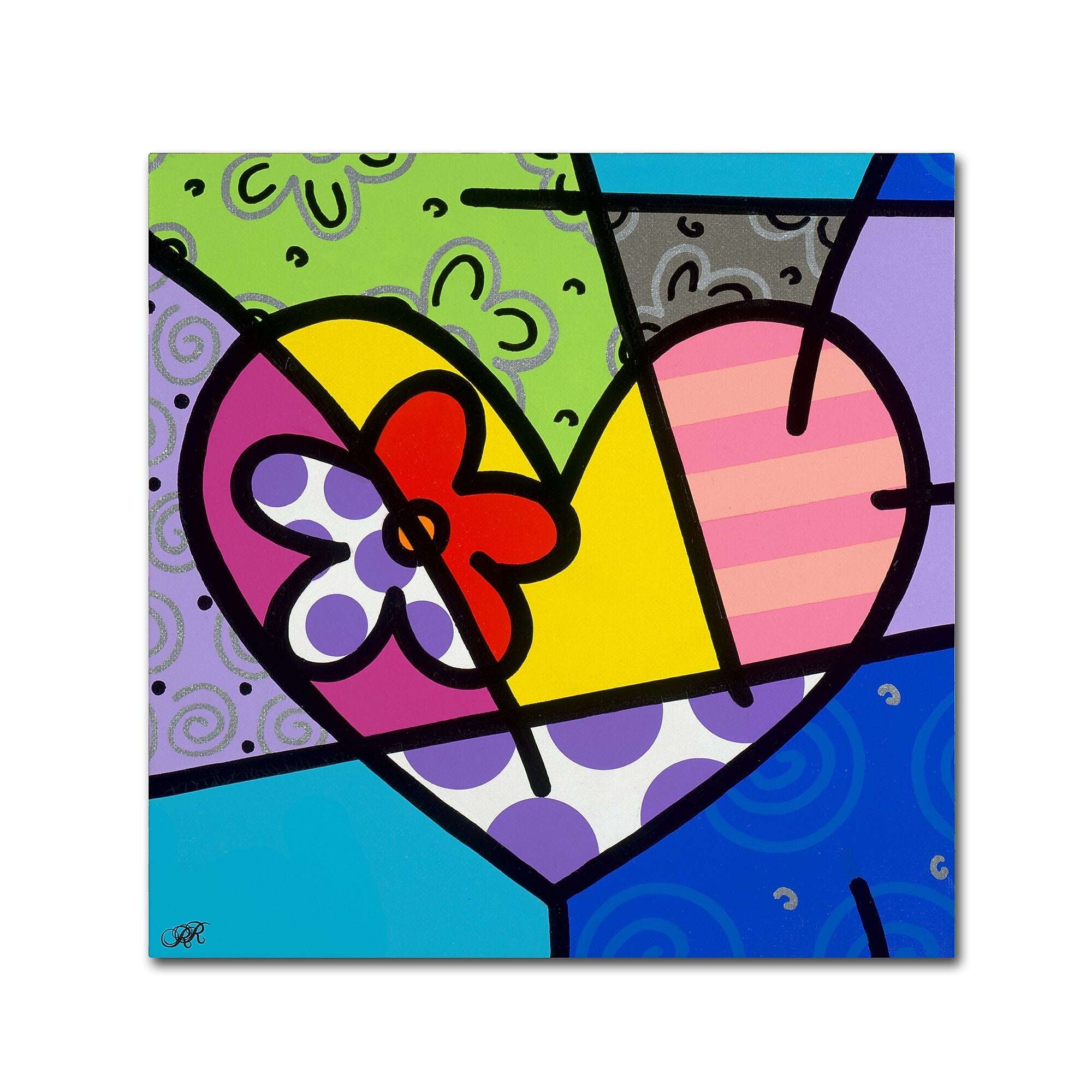 Trademark Fine Art Roberto Rafael 'Big Heart III' 14" x 14" Canvas Stretched (190836280667)