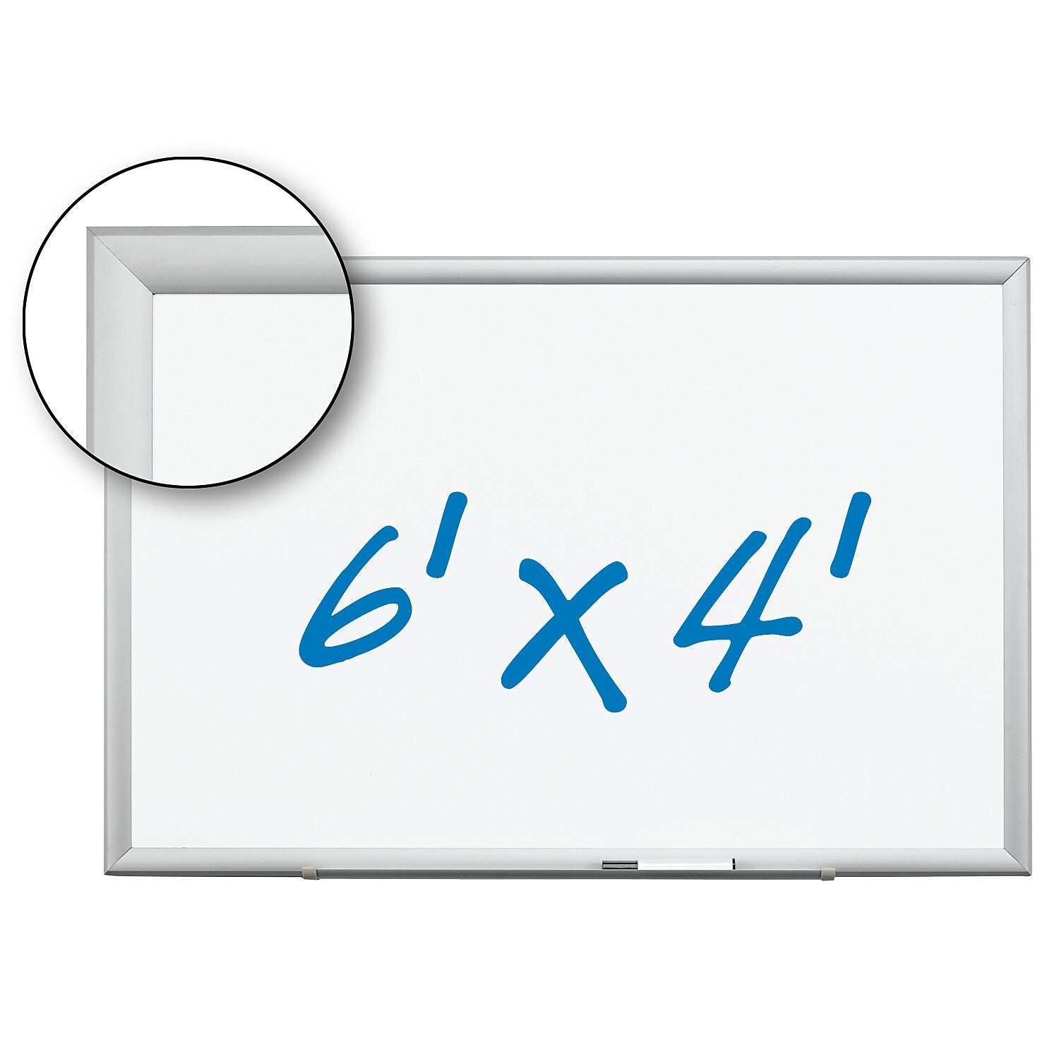 3M Porcelain Dry Erase Board, Aluminum Frame, 72" x 48"  (DEP7248A)