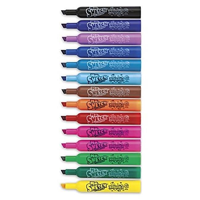 Sanford Ink Washable Markers, Chisel, Assorted Colors, 14 or Set (AZTY13898)