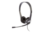 Cyber Acoustics AC Computer Headset, Over-the-Head, Black (AC-204)