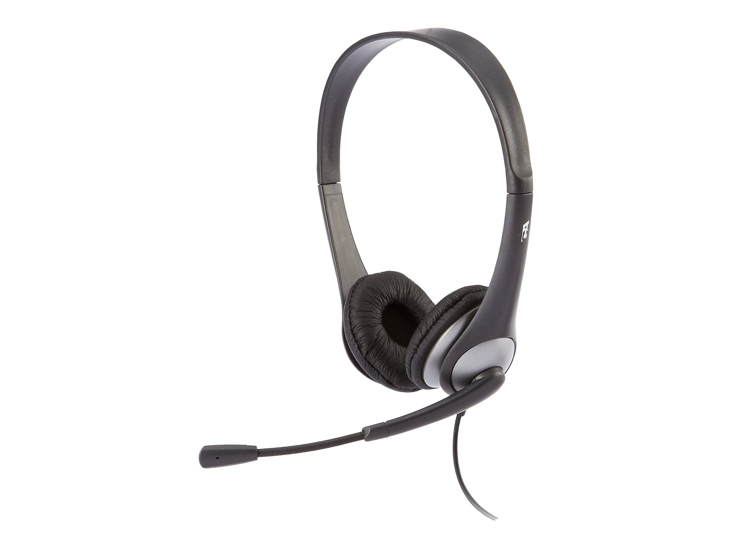 Cyber Acoustics AC Computer Headset, Over-the-Head, Black (AC-204)