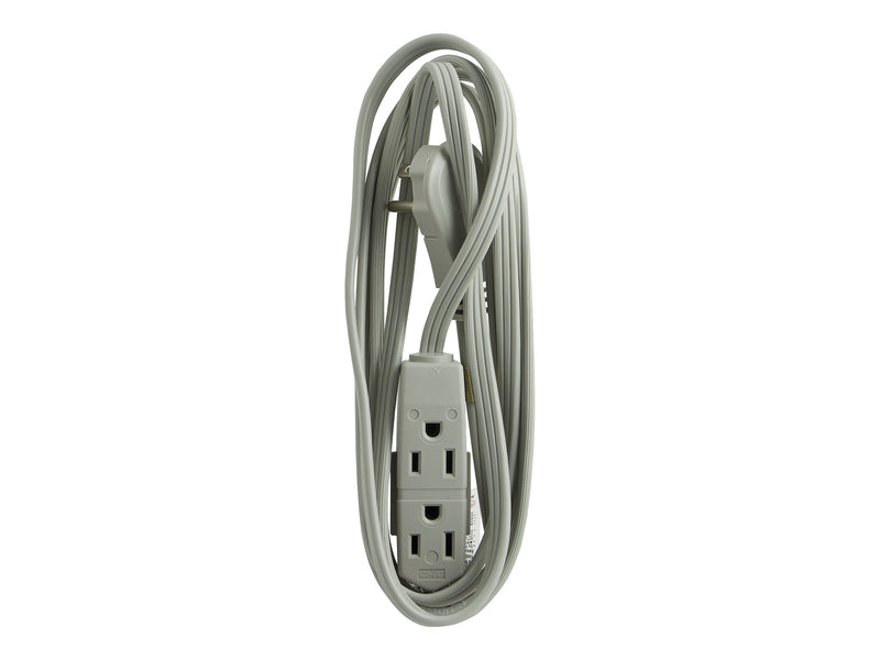 GE 3 Outlet Power Strip, Gray (50552/43027)