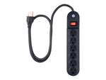 GE Heavy Duty 6 Outlet Power Strip, Black (56223)