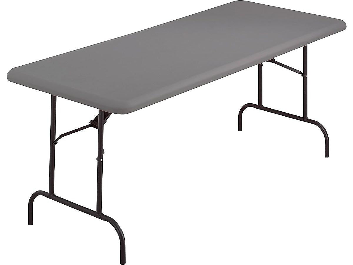 ICEBERG IndestrucTable TOO 1200 Series Folding Table, 96" x 30", Charcoal (65237)
