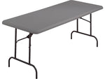 ICEBERG IndestrucTable TOO 1200 Series Folding Table, 96" x 30", Charcoal (65237)