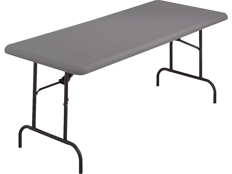 ICEBERG IndestrucTable TOO 1200 Series Folding Table, 96" x 30", Charcoal (65237)