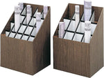 Safco Compact Corrugated Upright Files, 12-Compartment, Walnut Wood (3079)