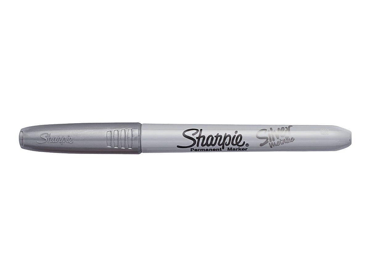 Sharpie Permanent Marker, Fine Tip, Metallic Silver, 36/Pack (9597)