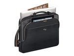 Solo New York Ace Slim 15.6" Laptop Briefcase, Black/Orange Polyester (UBN101-4)
