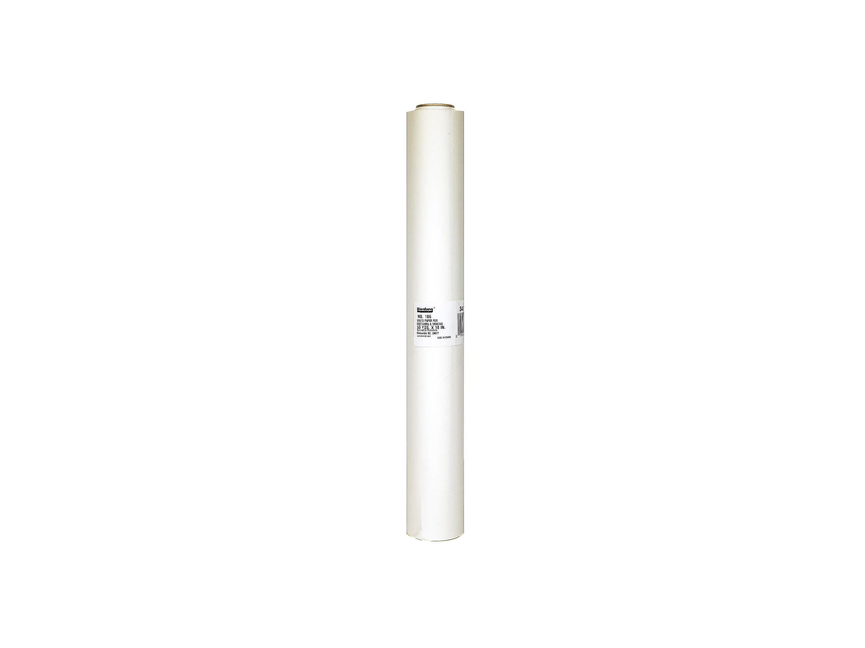 Bienfang Sketching & Tracing Paper Roll, 18"W x 150'L, White (81913)