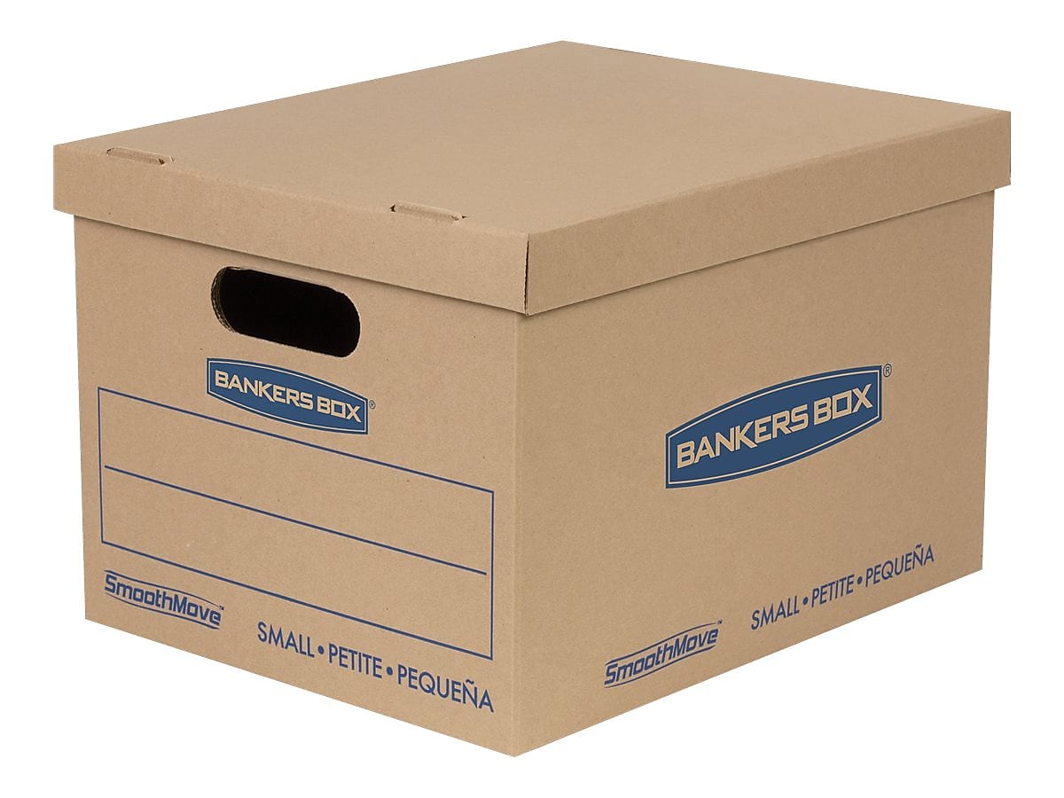 Bankers Box® SmoothMove 15" x 10" x 12" Moving Box, Kraft, 5/Bundle (7714212)