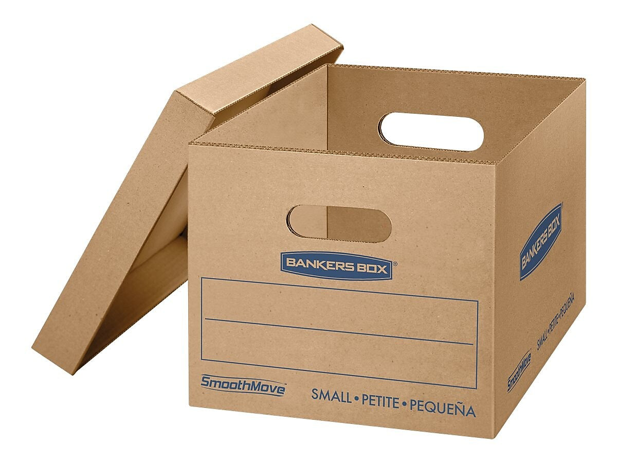 Bankers Box® SmoothMove 15" x 10" x 12" Moving Box, Kraft, 5/Bundle (7714212)
