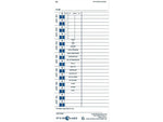 Pyramid Time Cards for 3000HD, 3500, 3500SS, 3550SS, 3600SS, 3700 Time Clocks, 100/Pack (35100-10)