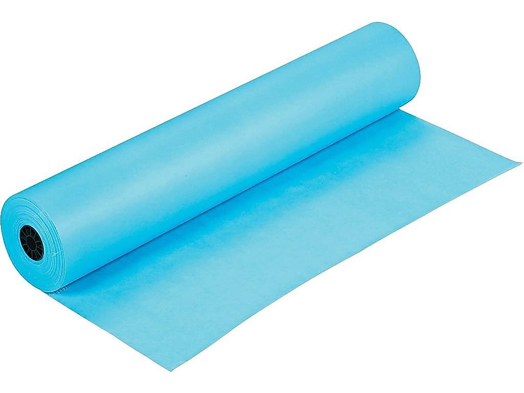 Rainbow Duo-Finish Paper Roll, 36"W x 1000'L, Sky Blue (0063150)
