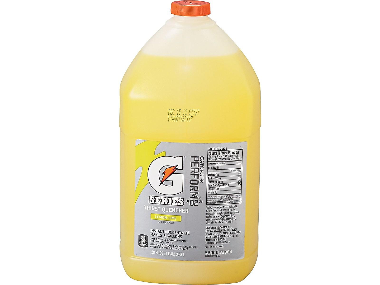 Gatorade Lemon Lime Liquid Sports Drink Concentrate, 128 fl. oz., 4/Carton (03984)